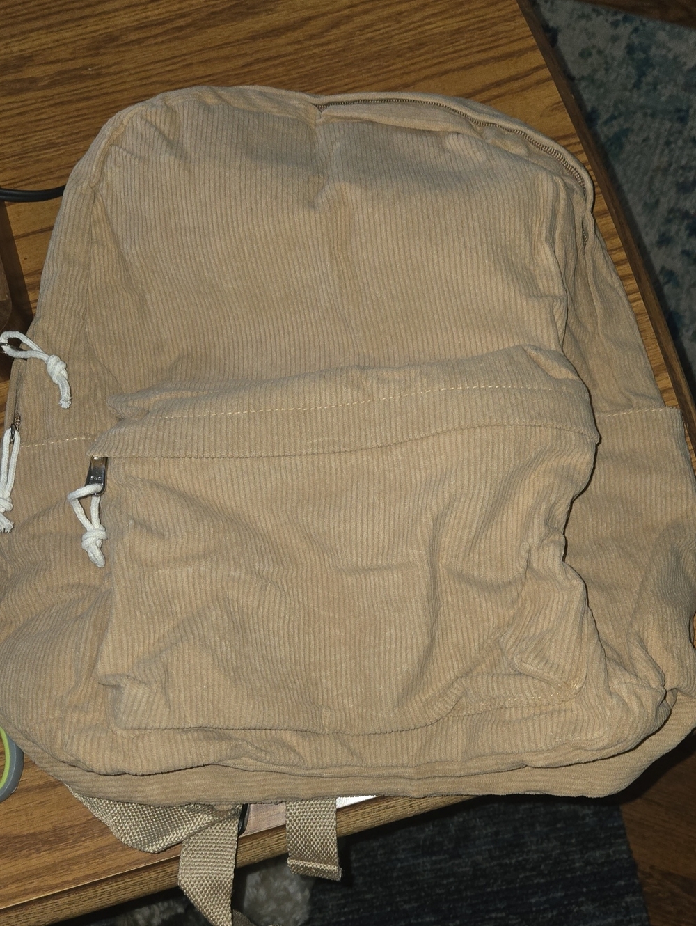 Corduroy Backpack in Tan